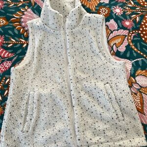 Talbots Cream Sherpa Vest